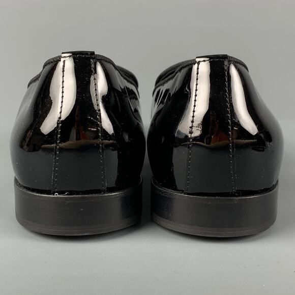 JOHN RICHMOND Size 9.5 Black Leather Slip On Razor Belt Loafers main image 7
